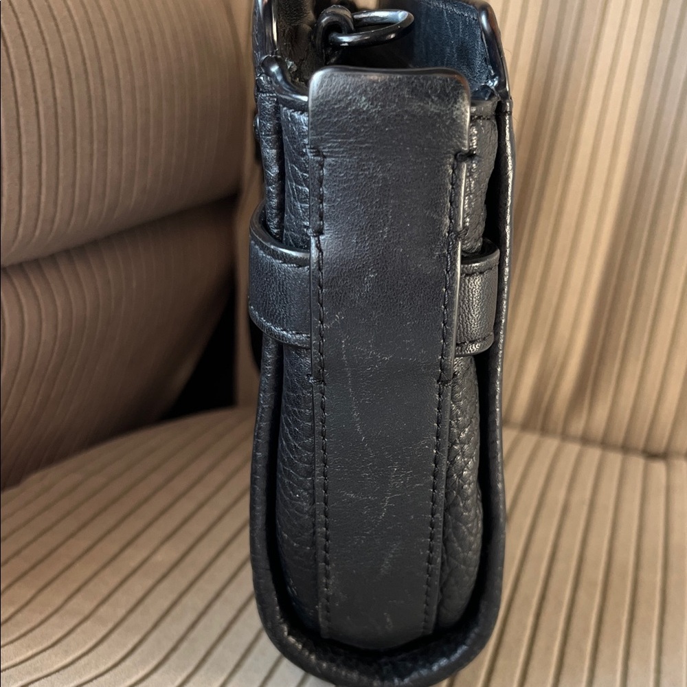 Coach - Black Pebbled Leather Crossbody Bag - Picture 3 of 10